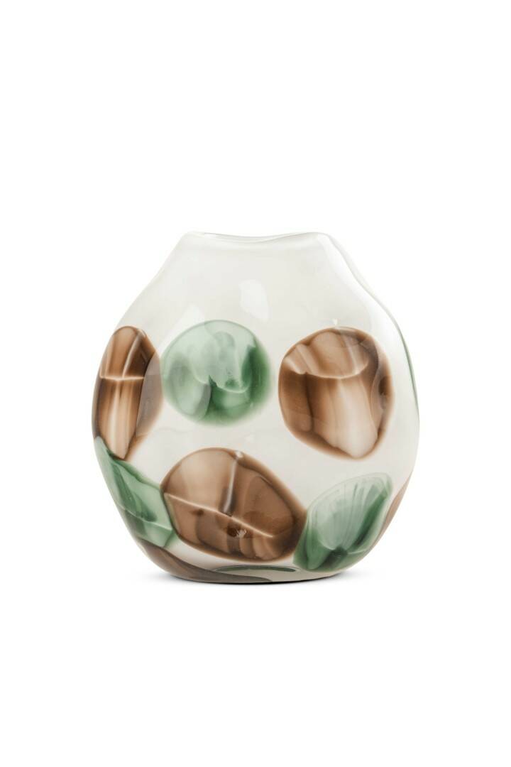 CAM VAZO YEŞİL KAHVE DETAY