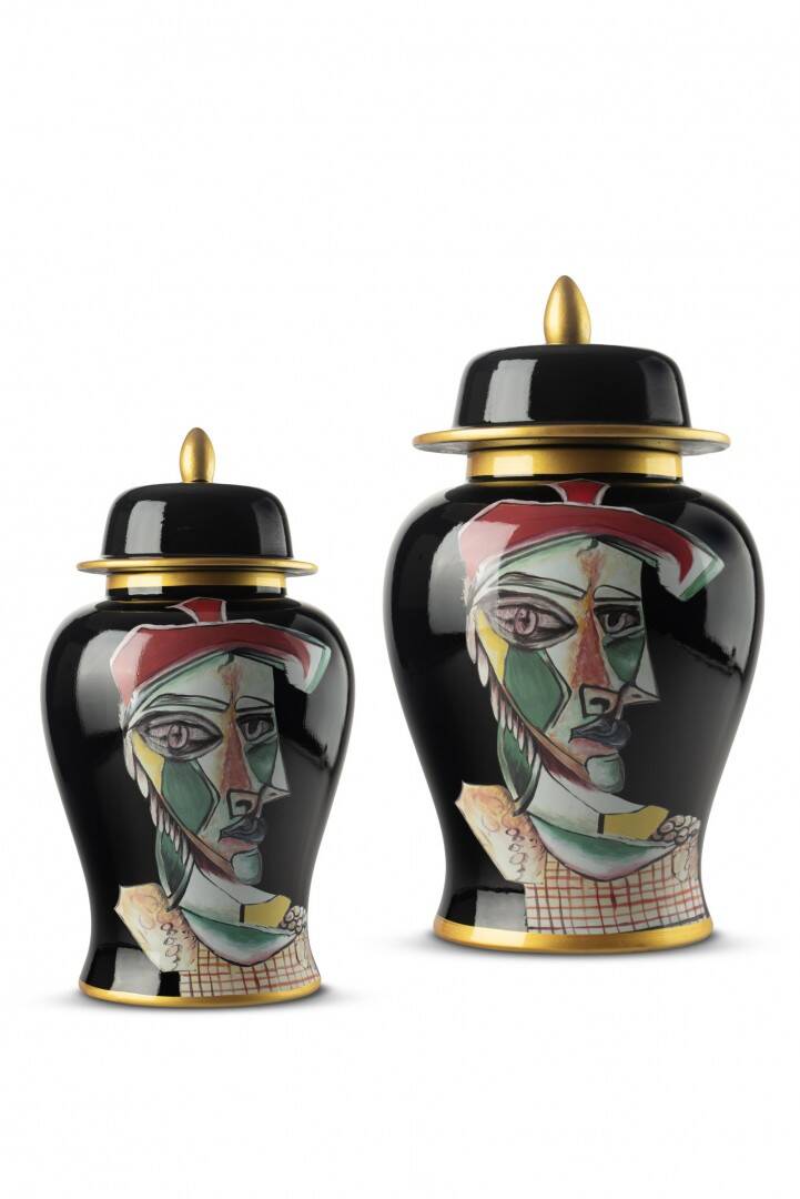 SİYAH GOLD DESENLİ KÜP SERAMİK