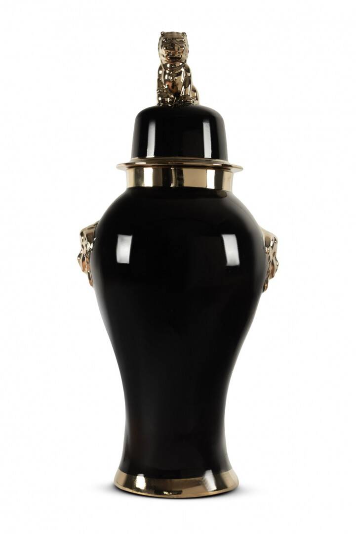 SİYAH GOLD ASLAN DETAYLI KÜP