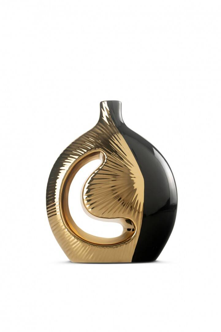 SİYAH GOLD DETAYLI SERAMİK OBJE