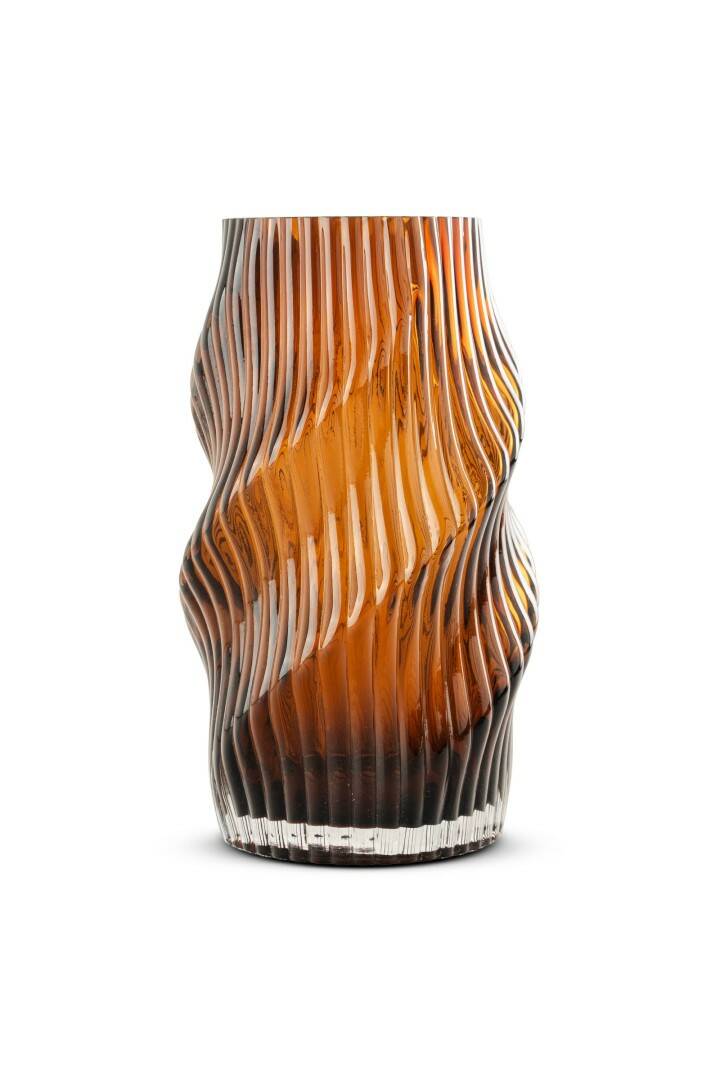 İTHAL CAM AMBER VAZO