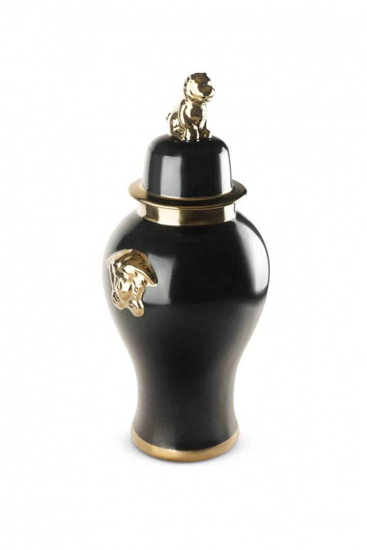 SİYAH GOLD ASLAN DETAYLI KÜP