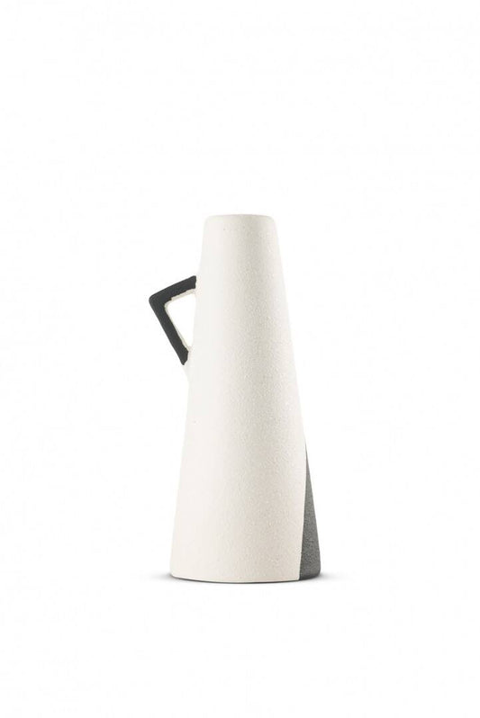 SİYAH BEYAZ SERAMİK VAZO