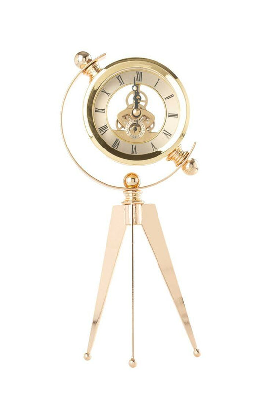 Dekoratif Ayaklı İthal Gold Masa Saati