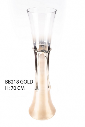 İTHAL BRONZ KROM KAPLAMA YER VAZOSU